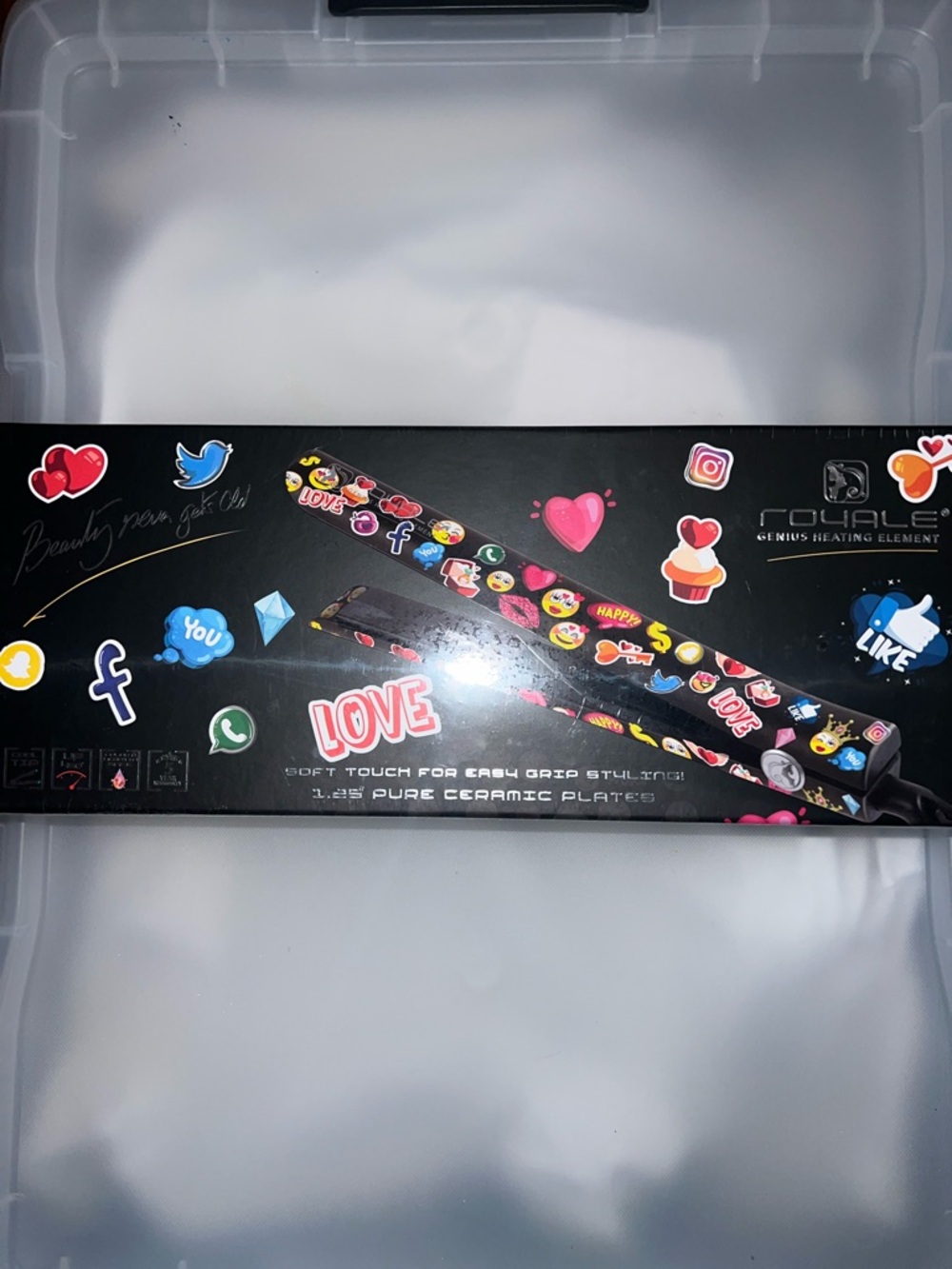 Royale 1.25” Ceramic Flat Iron - Emoji Edition